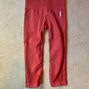 Hot Red Gymshark Cropped Leggings